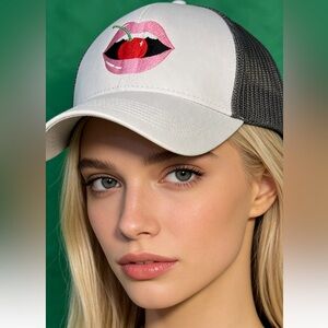 Trendy Cherry Embroidered Cap